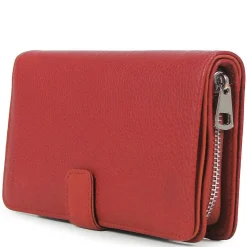 Fuchsia Compagnon zippe cuir graine Saxo*Femme Portefeuilles Femme