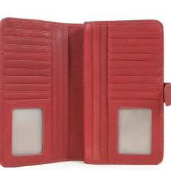 Fuchsia Compagnon zippe cuir graine Saxo*Femme Portefeuilles Femme