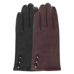 Isotoner Gants femme tactiles en cuir 3 boutons*Femme Gants Femme