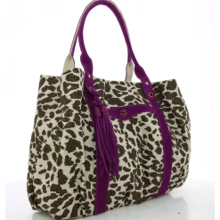 Mila Louise Grand cabas zippe Colette LP leopard*Femme Sacs Cabas