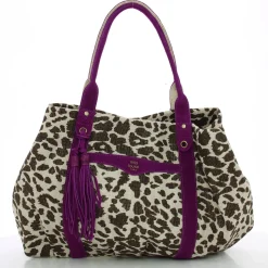 Mila Louise Grand cabas zippe Colette LP leopard*Femme Sacs Cabas