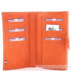 Frandi Grand compagnon a rabat cuir Nubuck*Femme Portefeuilles Femme