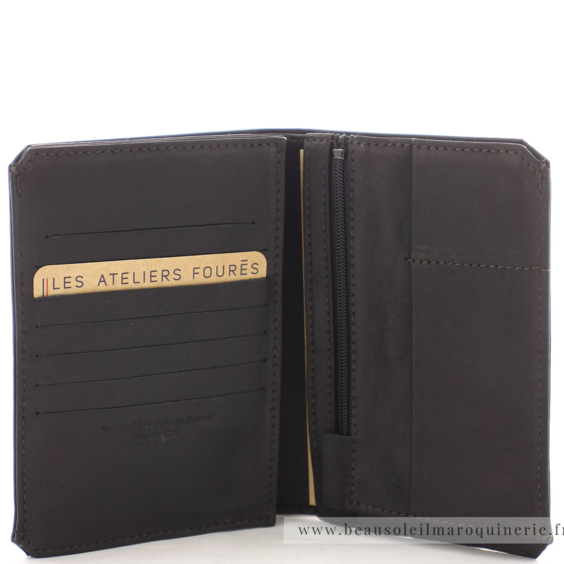 Les Ateliers Foures Grand portefeuille Promethee rabat cartes Baroudeur*Homme Portefeuilles Homme