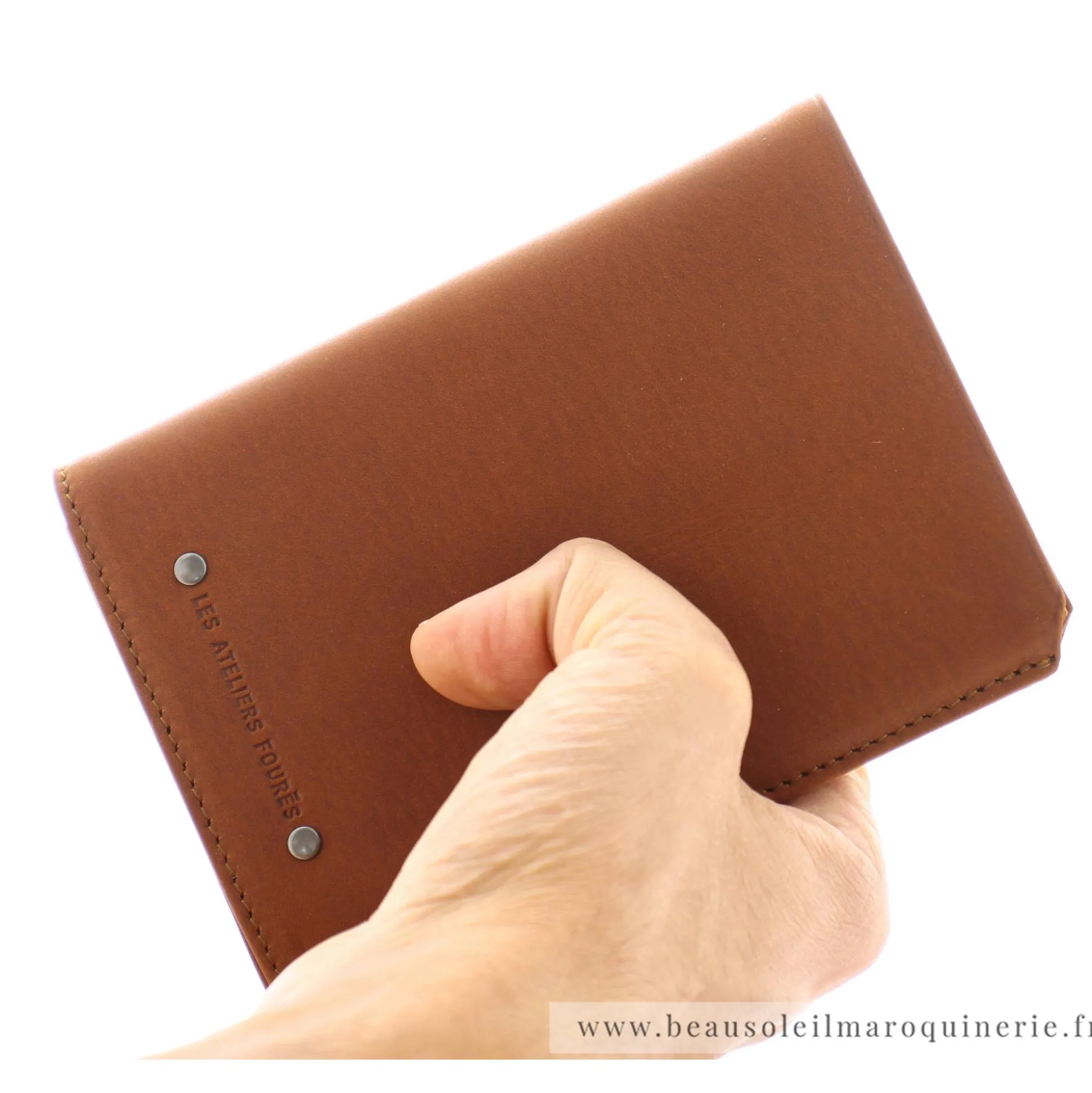 Les Ateliers Foures Grand portefeuille Promethee rabat cartes Baroudeur*Homme Portefeuilles Homme