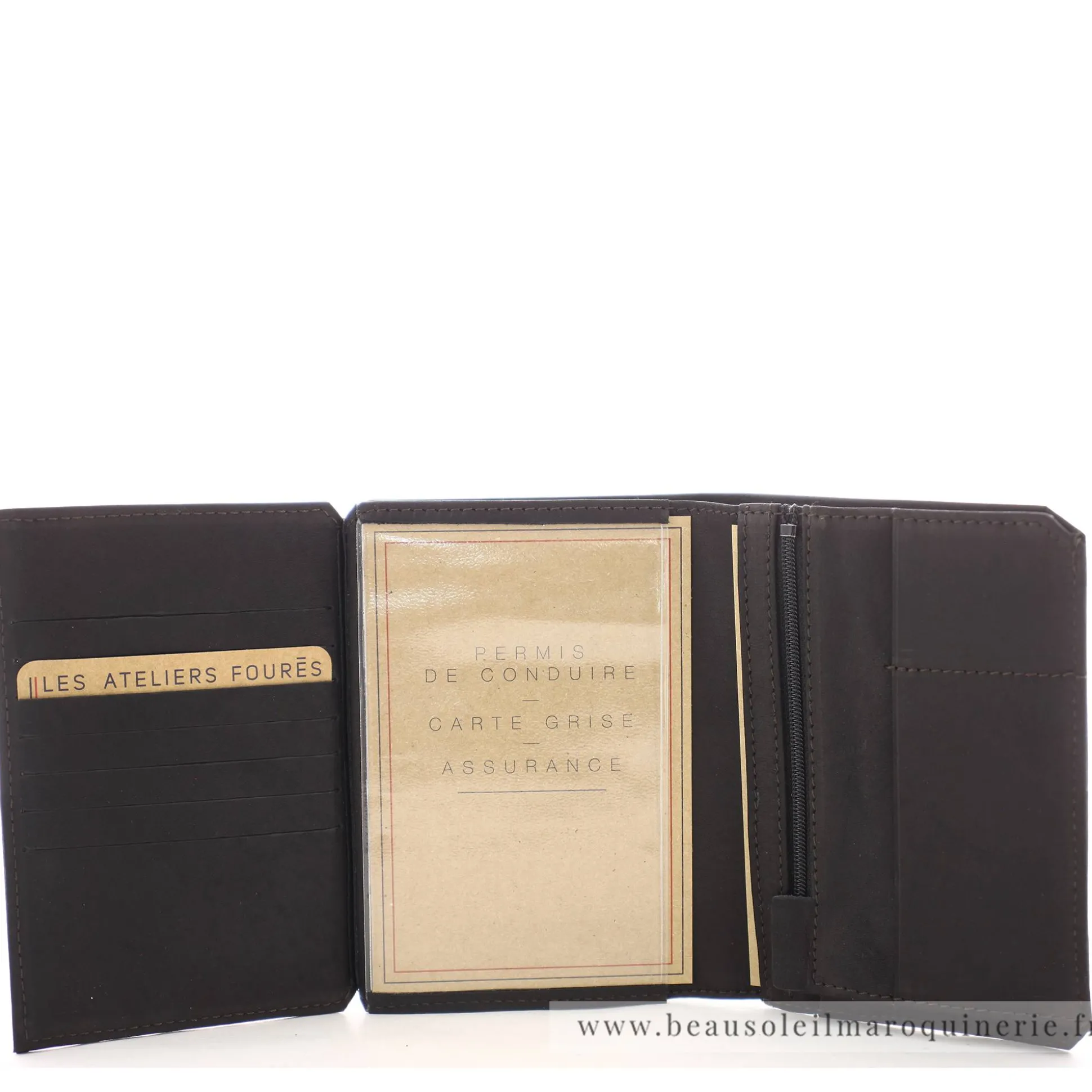 Les Ateliers Foures Grand portefeuille Promethee rabat cartes Baroudeur*Homme Portefeuilles Homme