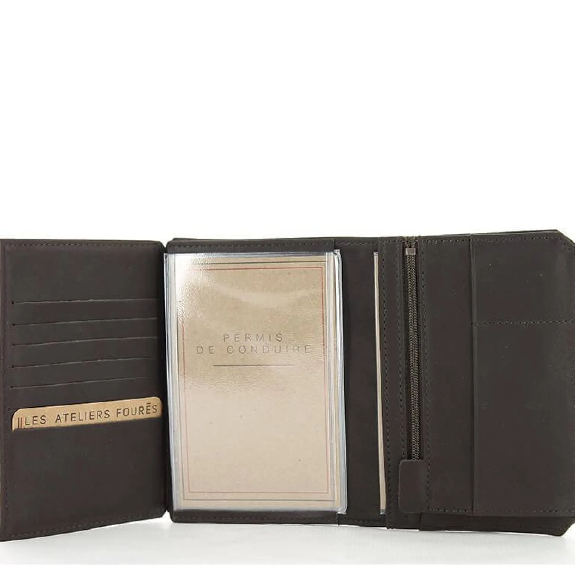 Les Ateliers Foures Grand portefeuille Promethee rabat cartes Baroudeur*Homme Portefeuilles Homme