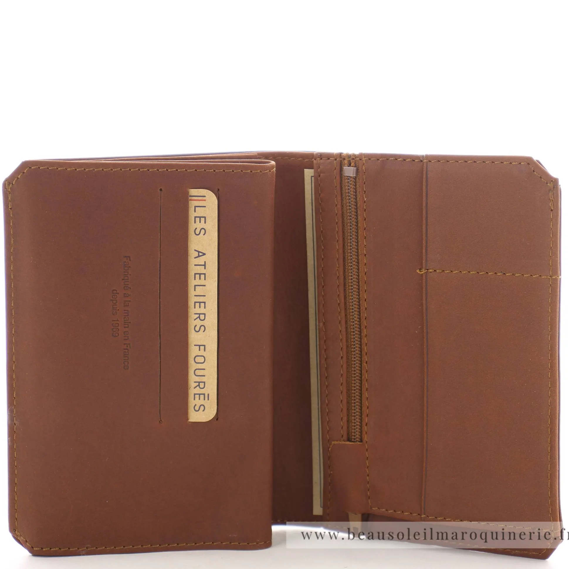 Les Ateliers Foures Grand portefeuille Promethee Baroudeur depliant*Homme Portefeuilles Homme