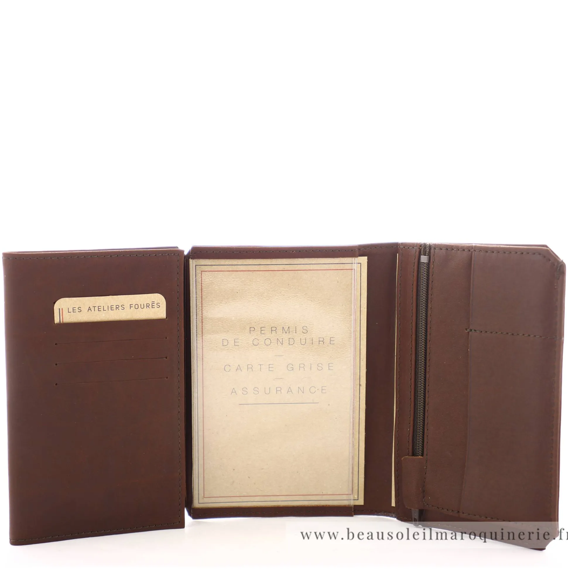 Les Ateliers Foures Grand portefeuille Promethee Baroudeur depliant*Homme Portefeuilles Homme