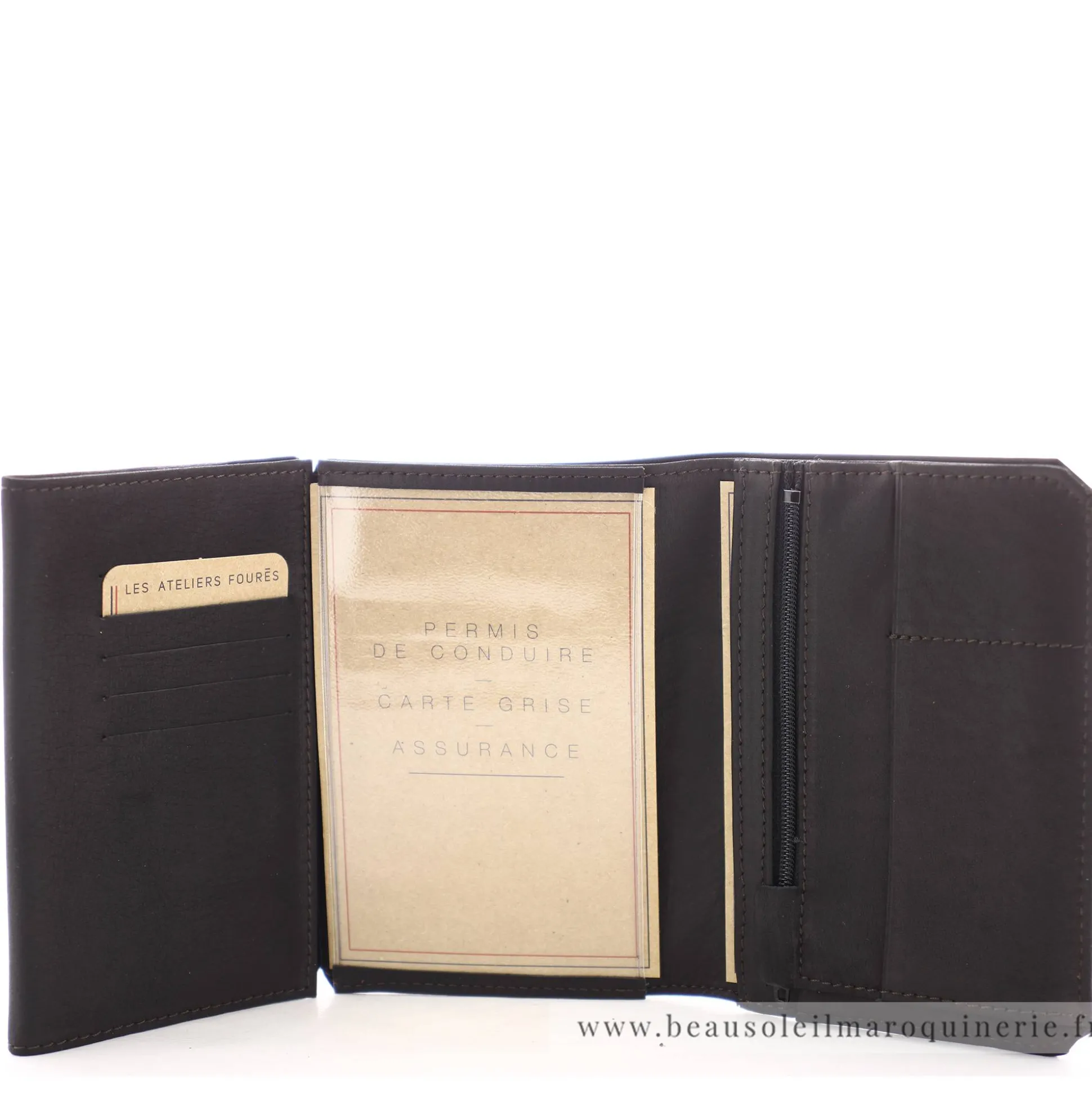 Les Ateliers Foures Grand portefeuille Promethee Baroudeur depliant*Homme Portefeuilles Homme