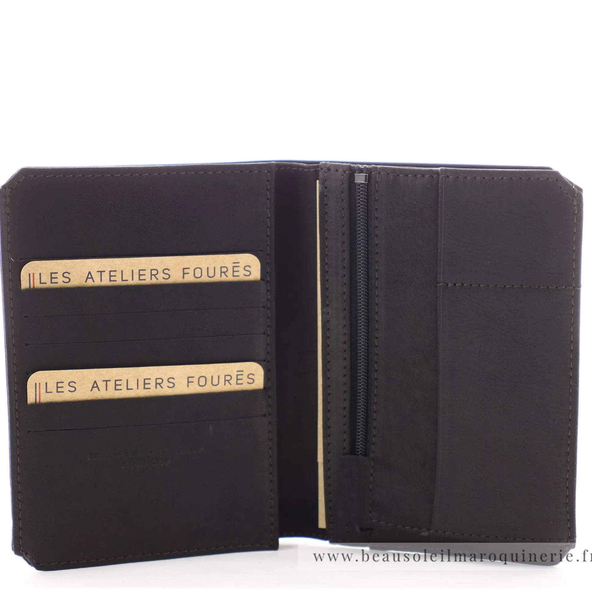 Les Ateliers Foures Grand portefeuille Promethee Baroudeur rabat papiers*Homme Portefeuilles Homme