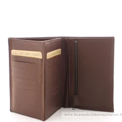 Les Ateliers Foures Grand portefeuille Promethee double rabat Baroudeur*Homme Portefeuilles Homme