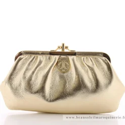 Pourchet Grand porte-monnaie bourse cuir d'agneau*Femme Porte-Monnaie Femme