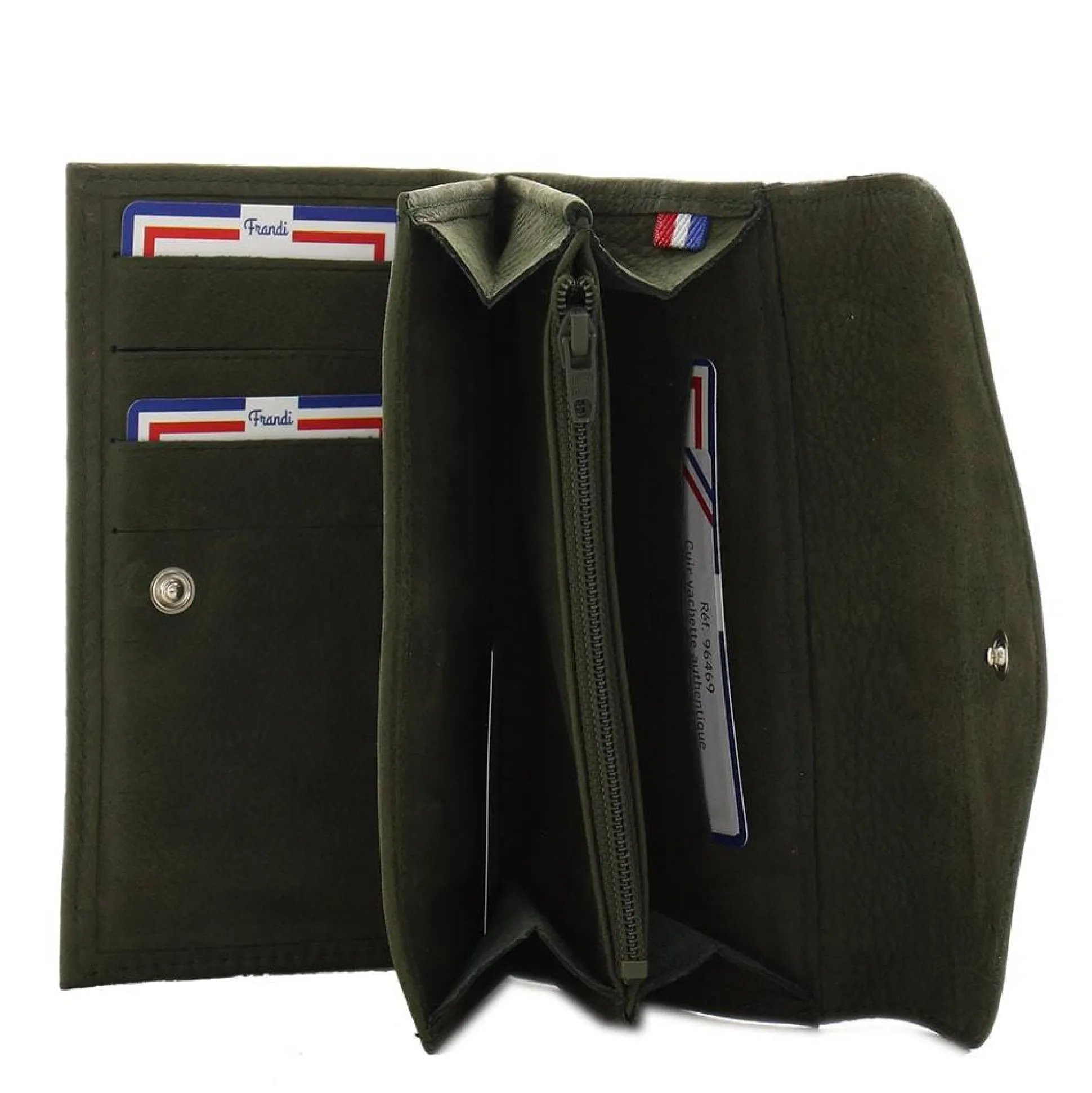 Frandi Grand porte-monnaie cuir rabat enveloppe 96469 - Fabrique en France*Femme Porte-Monnaie Femme