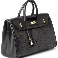 Mac Douglas Grand sac a main facon croco Pyla Meryl S*Femme Sacs À Main