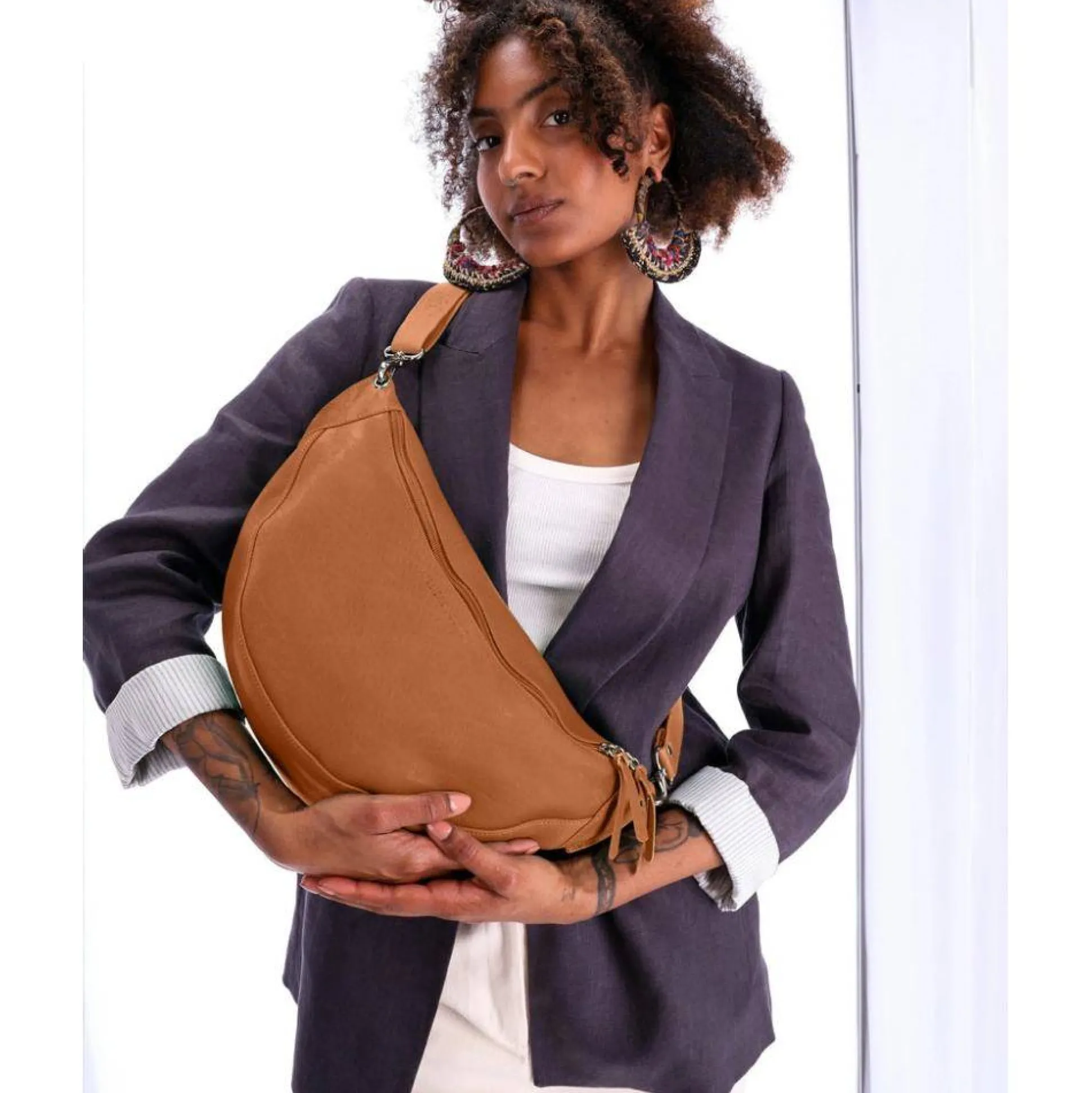 Les Ateliers Foures Grand sac banane femme Atalante maxi*Femme Sacs Banane Femme