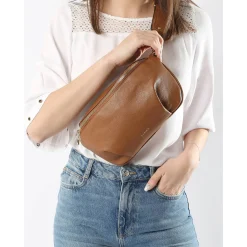 Etrier Grand sac banane L Tradition cuir graine*Femme Sacs Banane Femme