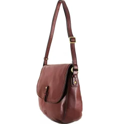 Francinel Grand sac bandouliere a rabat Tilleul en cuir*Femme Sacs Bandoulière