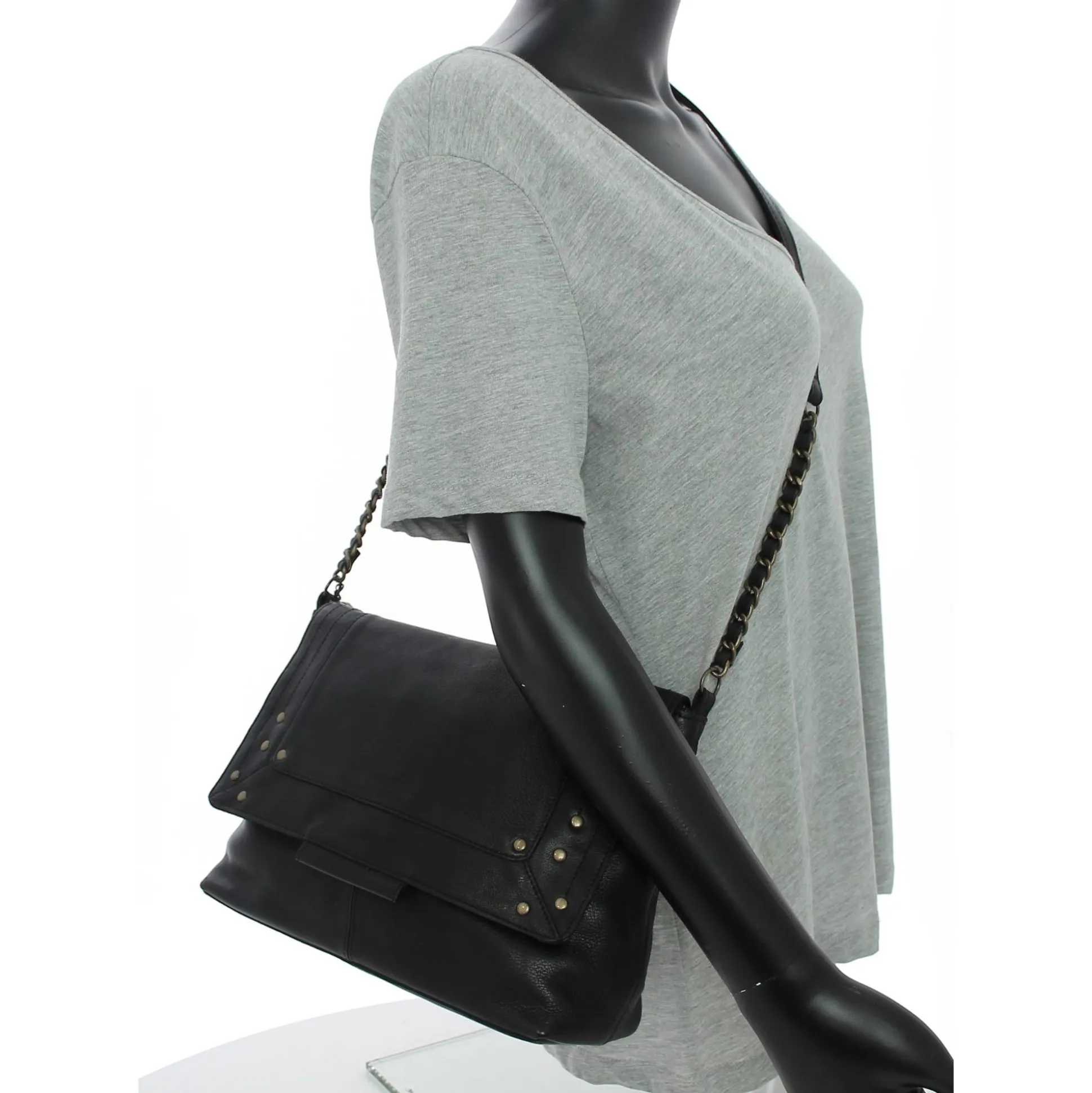 Pieces Grand sac besace Felizia cuir a rabat*Femme Sacs Bandoulière