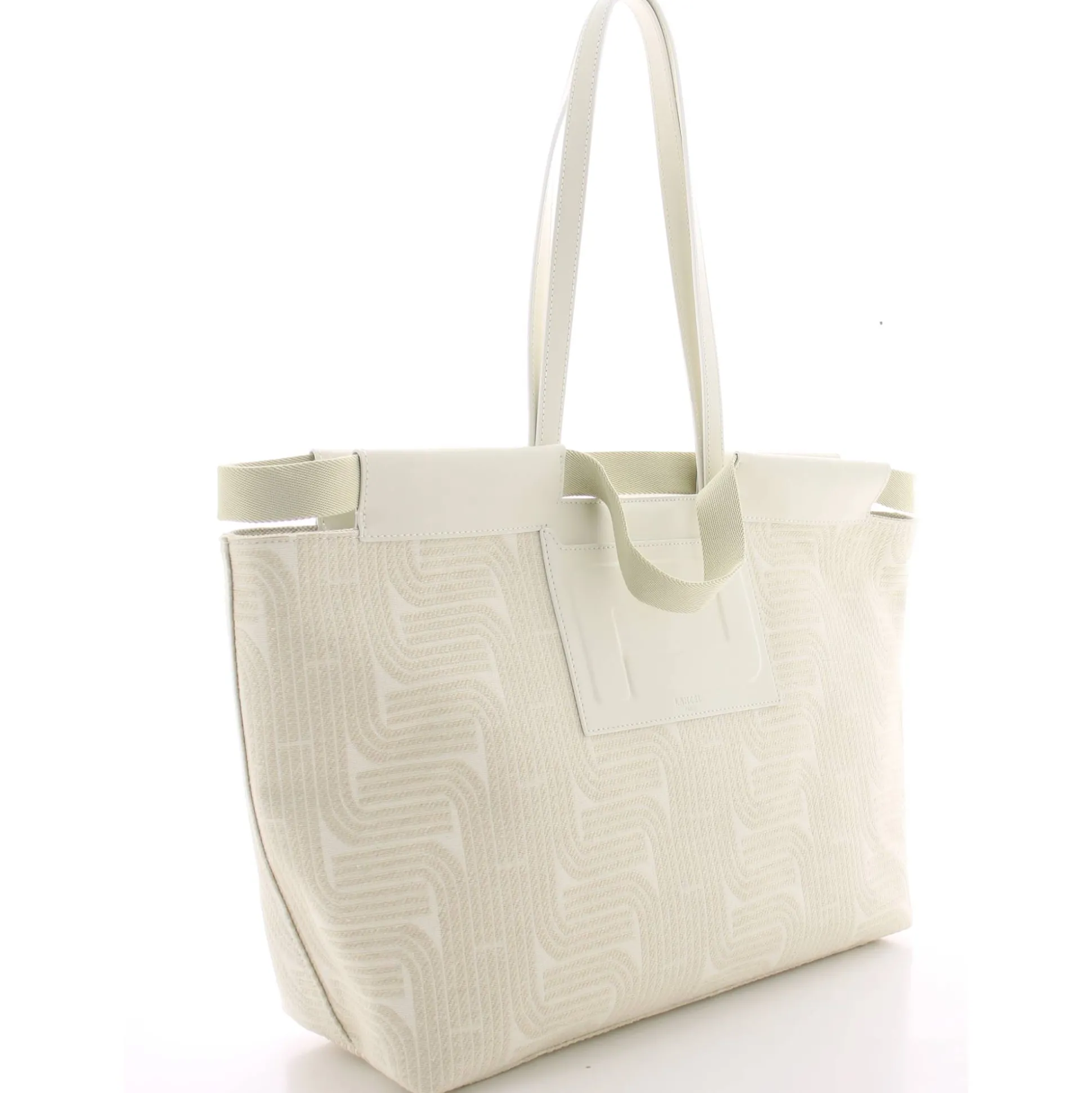 Lancel Grand sac cabas L Camille jacquard et cuir*Femme Sacs Cabas