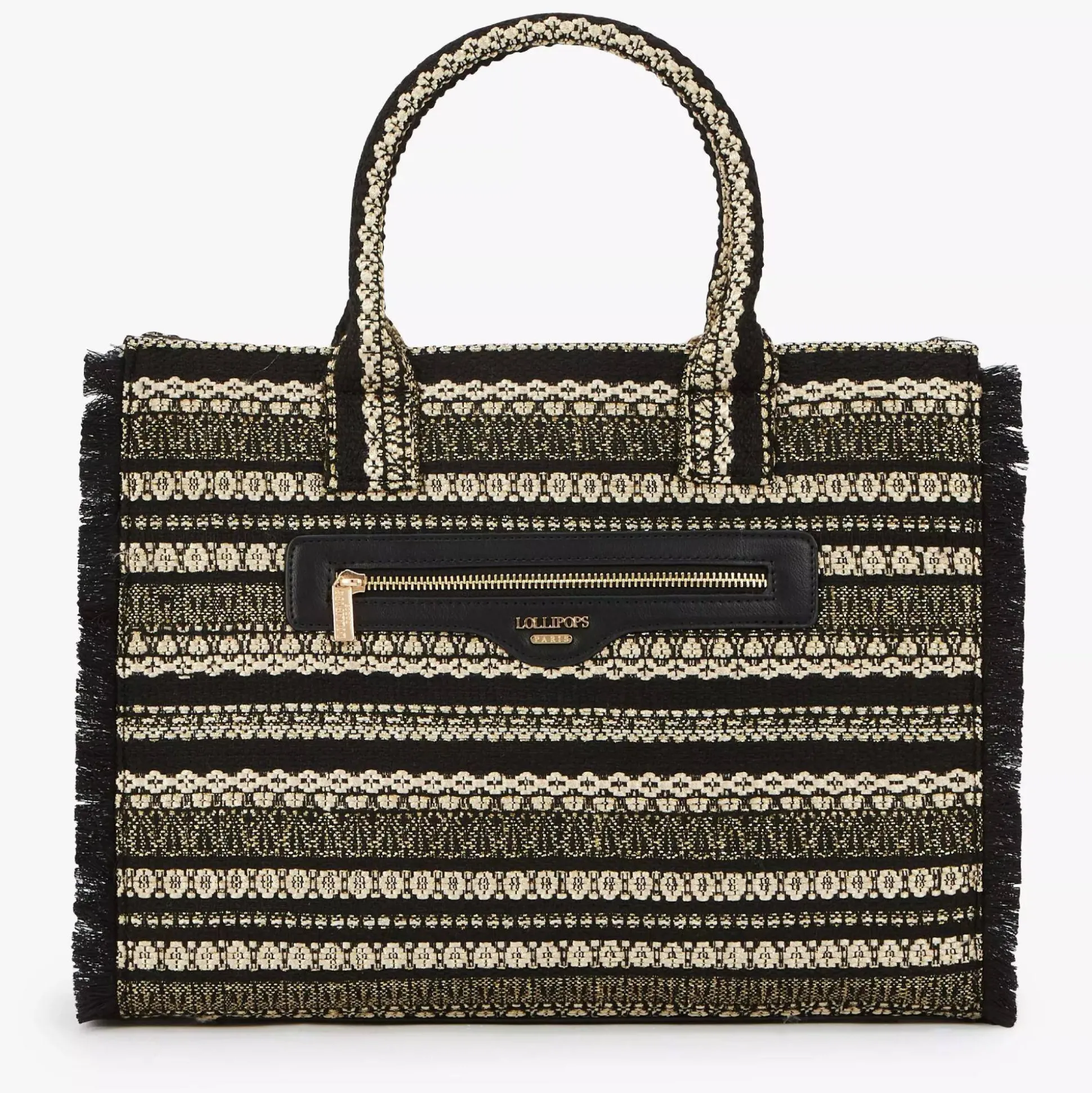 Lollipops Grand sac cabas L Nocciolato effet tweed*Femme Sacs À Main
