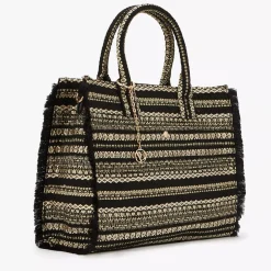 Lollipops Grand sac cabas L Nocciolato effet tweed*Femme Sacs À Main