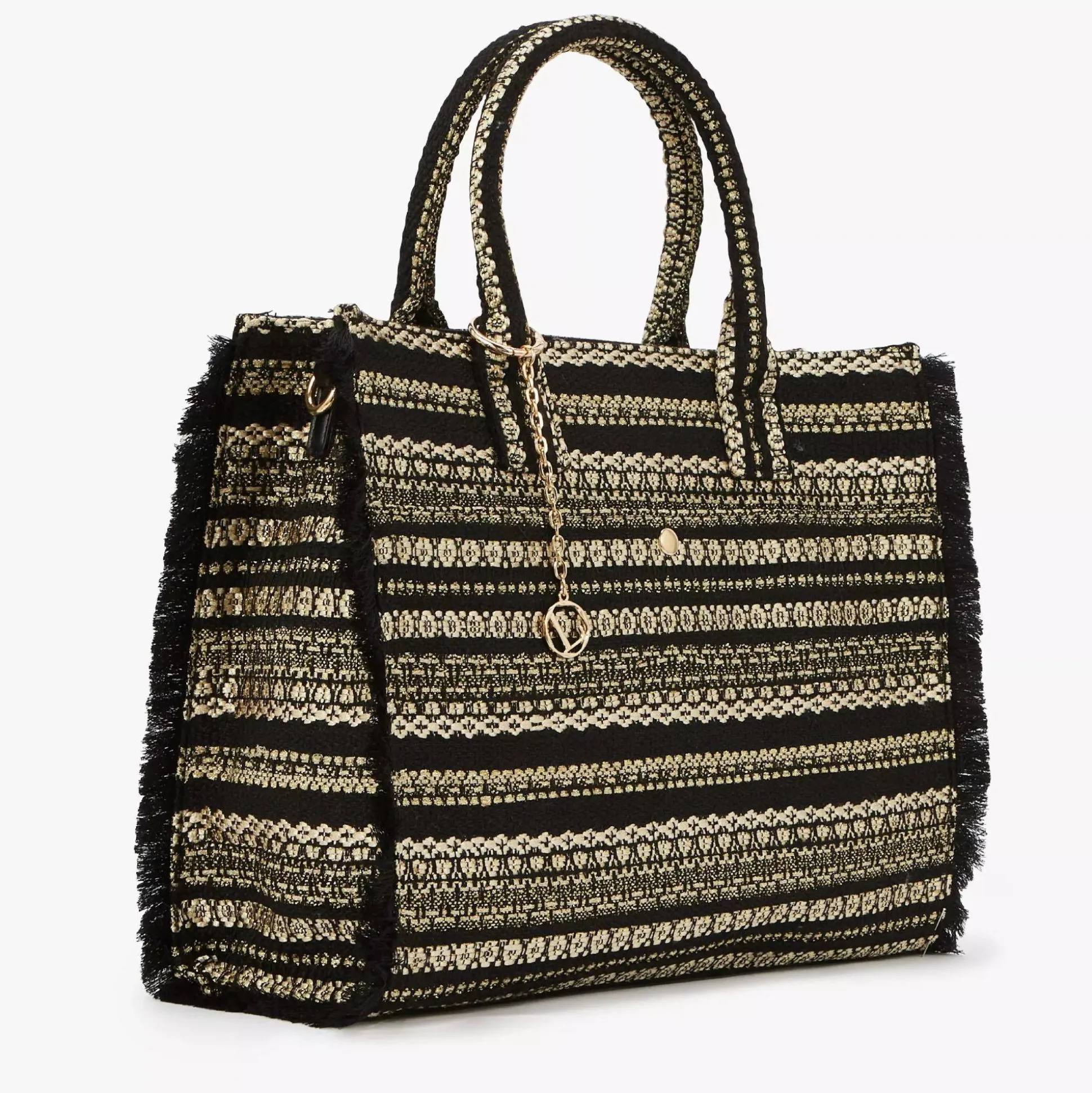 Lollipops Grand sac cabas L Nocciolato effet tweed*Femme Sacs À Main
