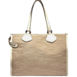 Lancel Grand sac cabas zippe L Summer Tote en jute*Femme Sacs Cabas