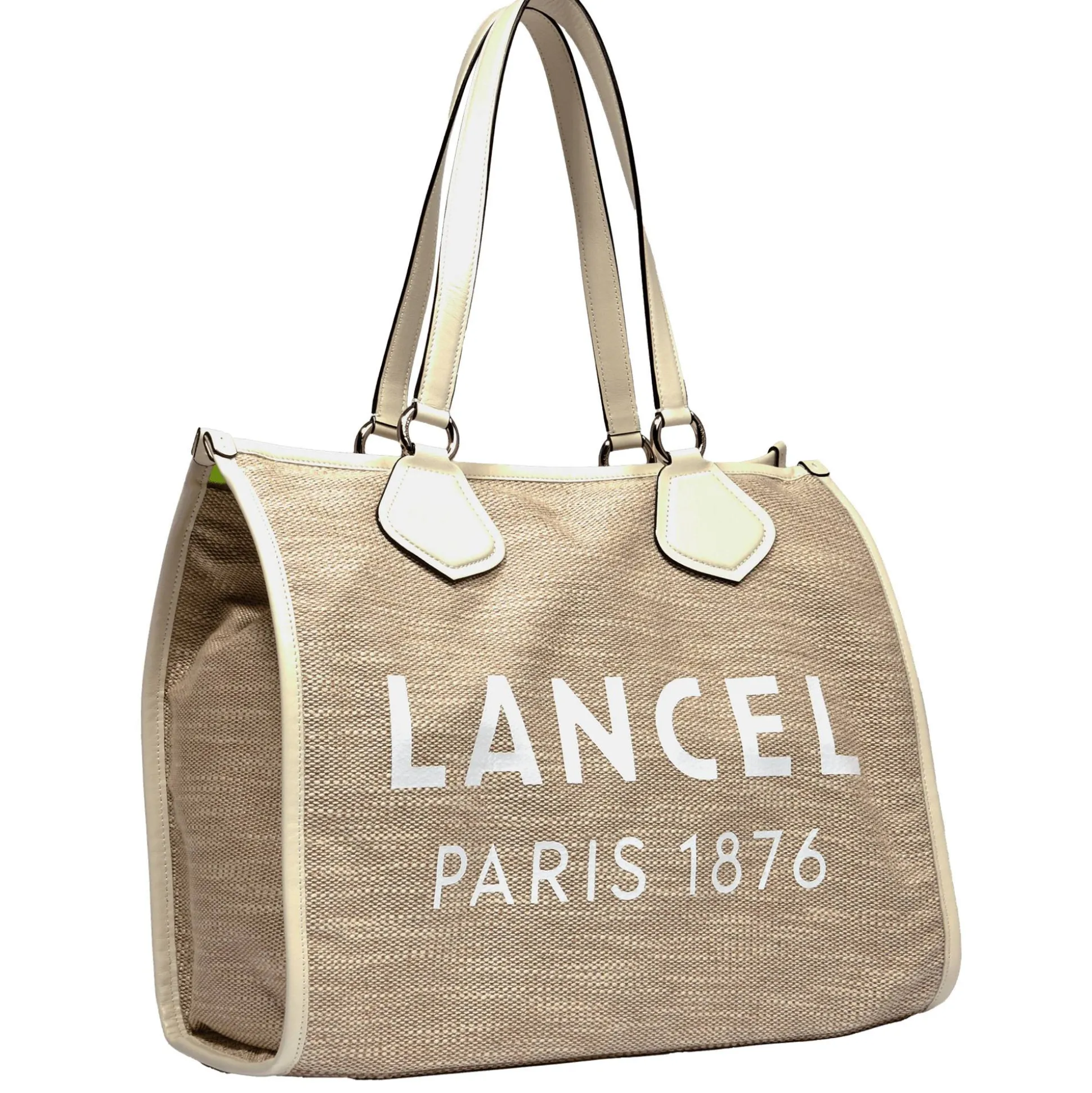 Lancel Grand sac cabas zippe L Summer Tote en jute*Femme Sacs Cabas