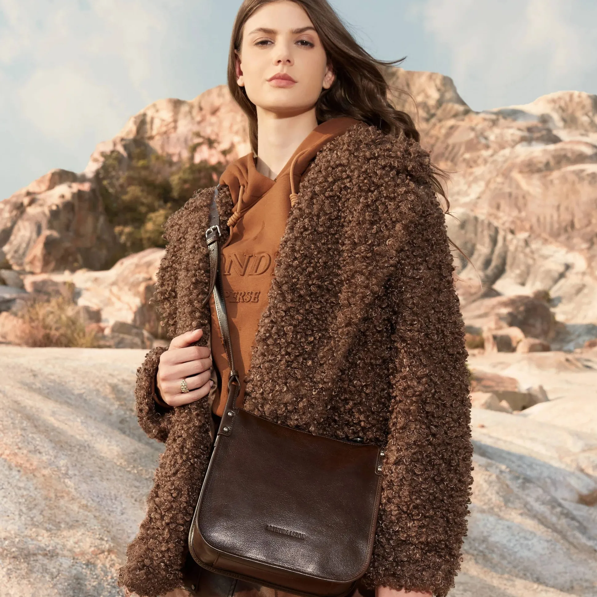 Arthur Aston Grand sac Edith porte travers en cuir*Femme Sacs Bandoulière