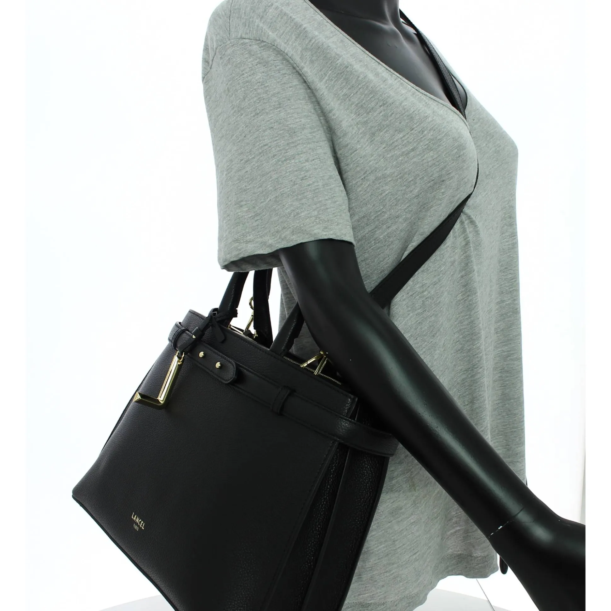 Lancel Grand sac porte main Faubourg L cuir graine*Femme Sacs À Main
