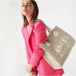 Lancel Grand sac Summer Tote L toile de jute*Femme Sacs Cabas