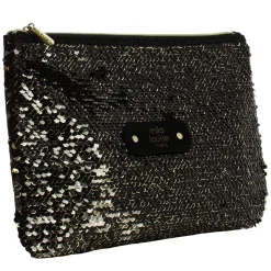 Mila Louise Grande pochette zippee a sequins SC7*Femme Pochettes