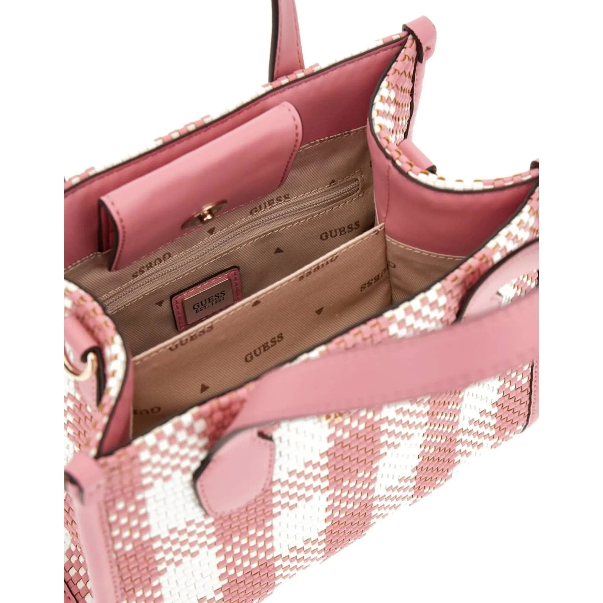 Guess Mini sac a main Silvana imprime vichy*Femme Sacs À Main