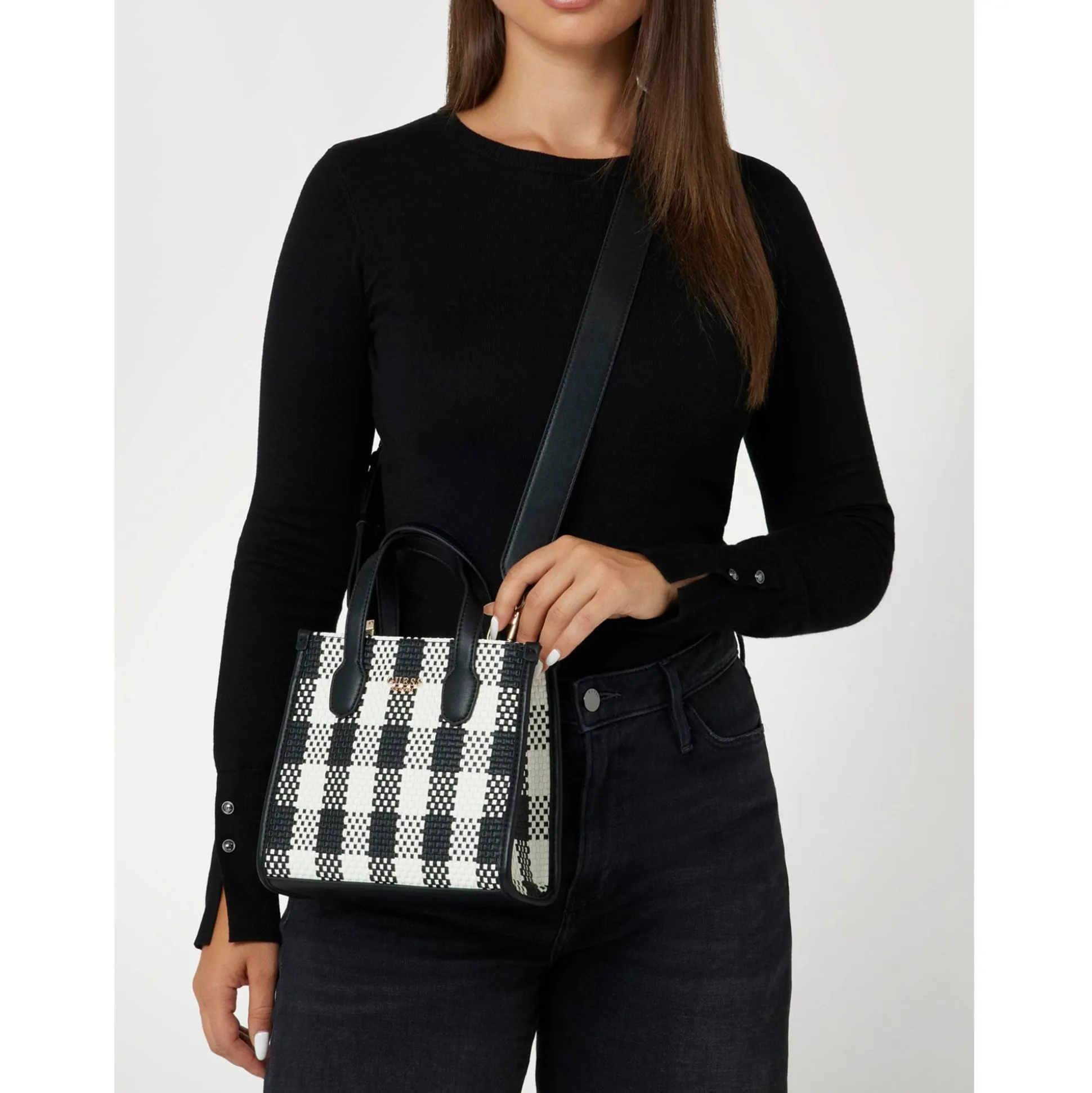 Guess Mini sac a main Silvana imprime vichy*Femme Sacs À Main