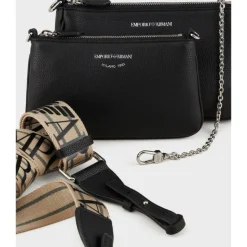 Emporio Armani Mini sac double avec bandouliere imprime cerf*Femme Sacs Bandoulière