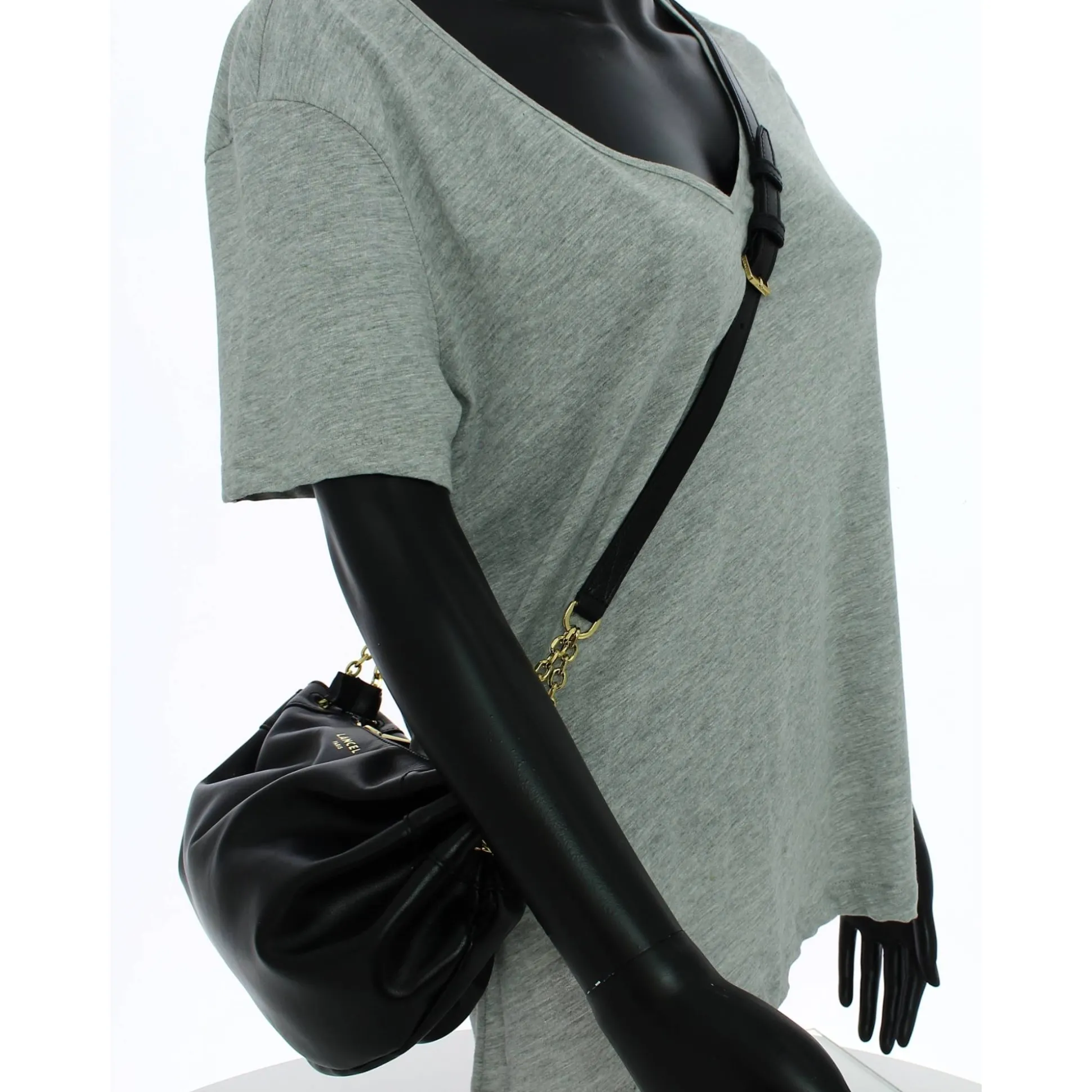 Lancel Mini sac zippe Mabelle cuir avec pompons*Femme Sacs Bandoulière