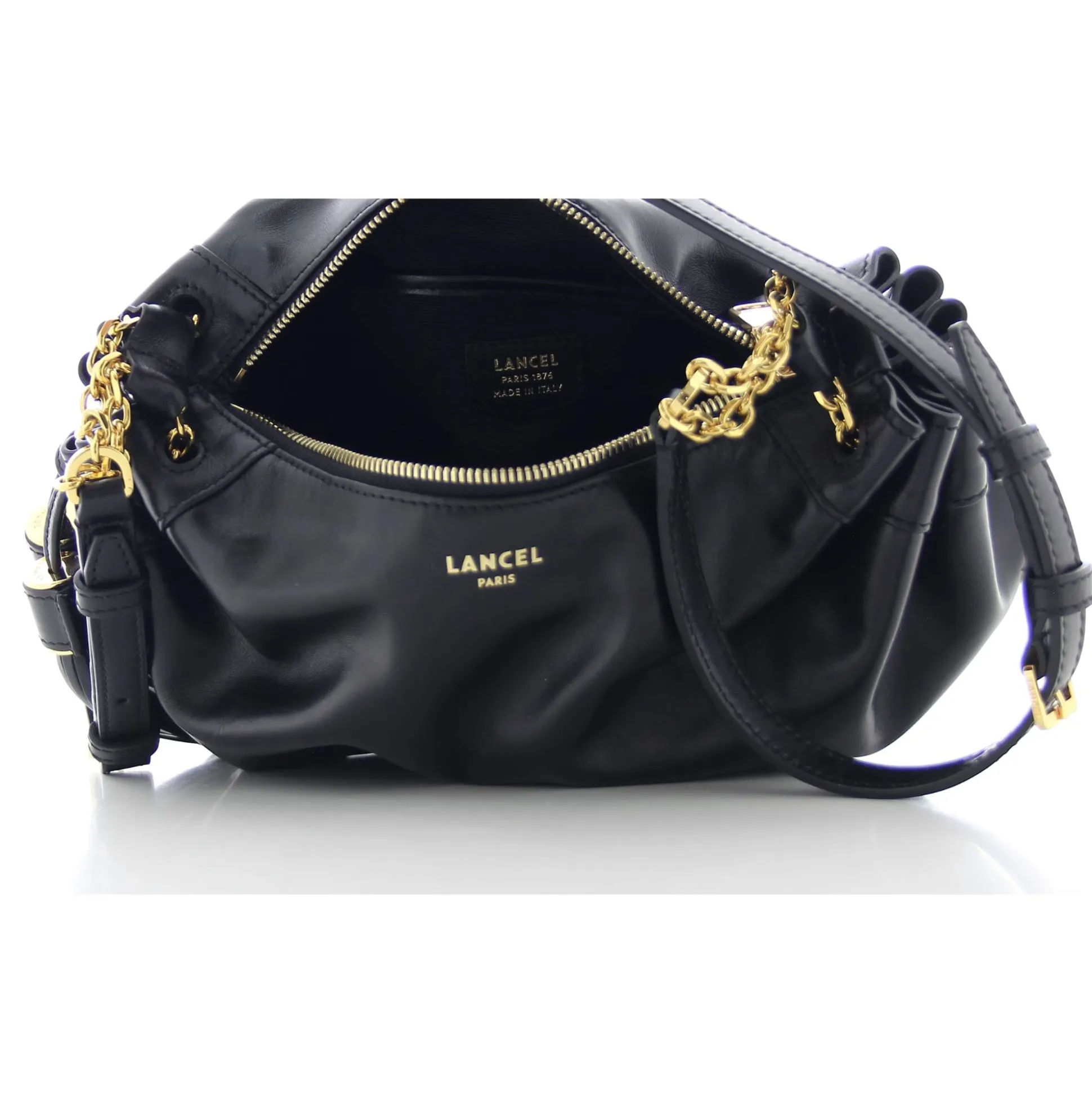 Lancel Mini sac zippe Mabelle cuir avec pompons*Femme Sacs Bandoulière