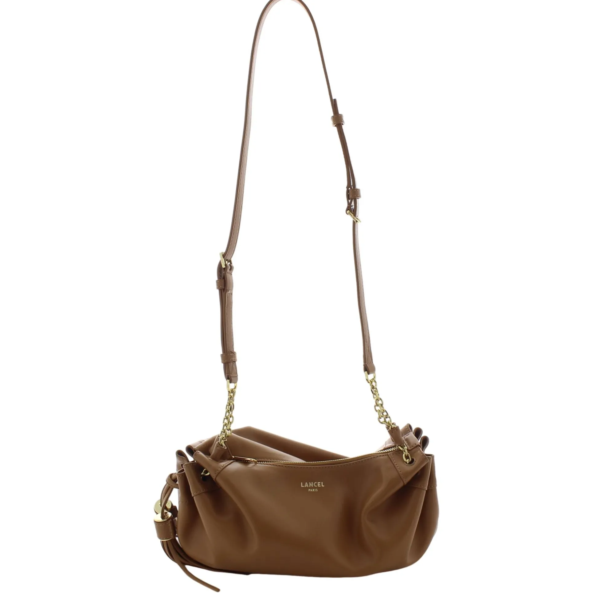 Lancel Mini sac zippe Mabelle cuir avec pompons*Femme Sacs Bandoulière