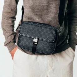 Chabrand Mini sacoche Icone logo effet graine*Homme Sacoches Homme