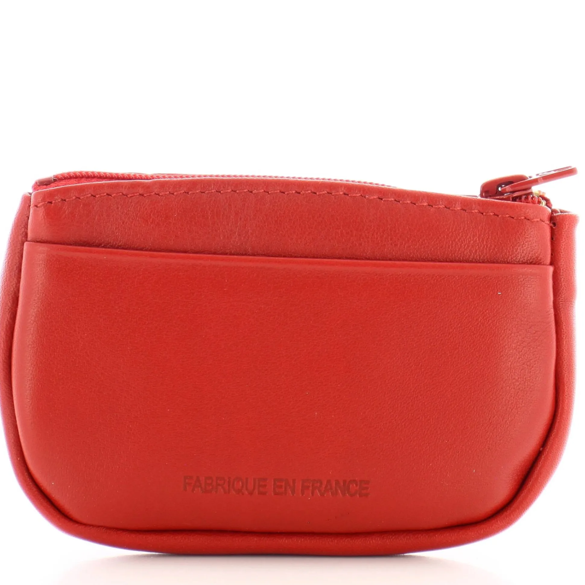 Frandi Petit porte monnaie zippe en cuir lisse*Femme Porte-Monnaie Femme