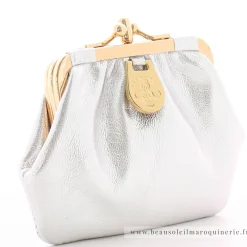Pourchet Petit porte-monnaie bourse cuir agneau*Femme Porte-Monnaie Femme