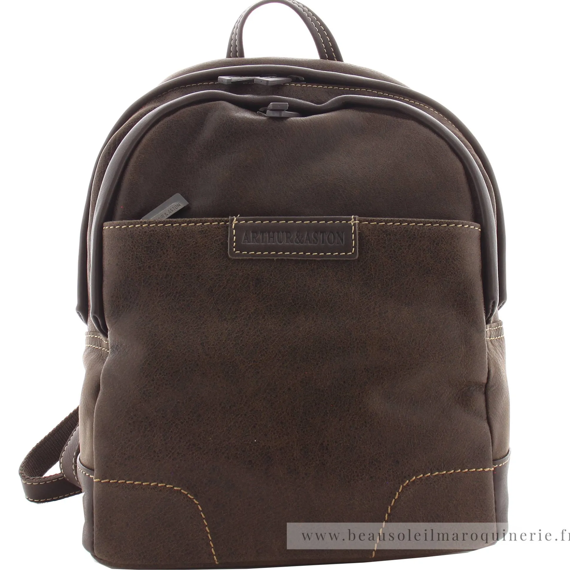 Arthur Aston Petit sac a dos double homme Marco en cuir*Homme Sacs À Dos