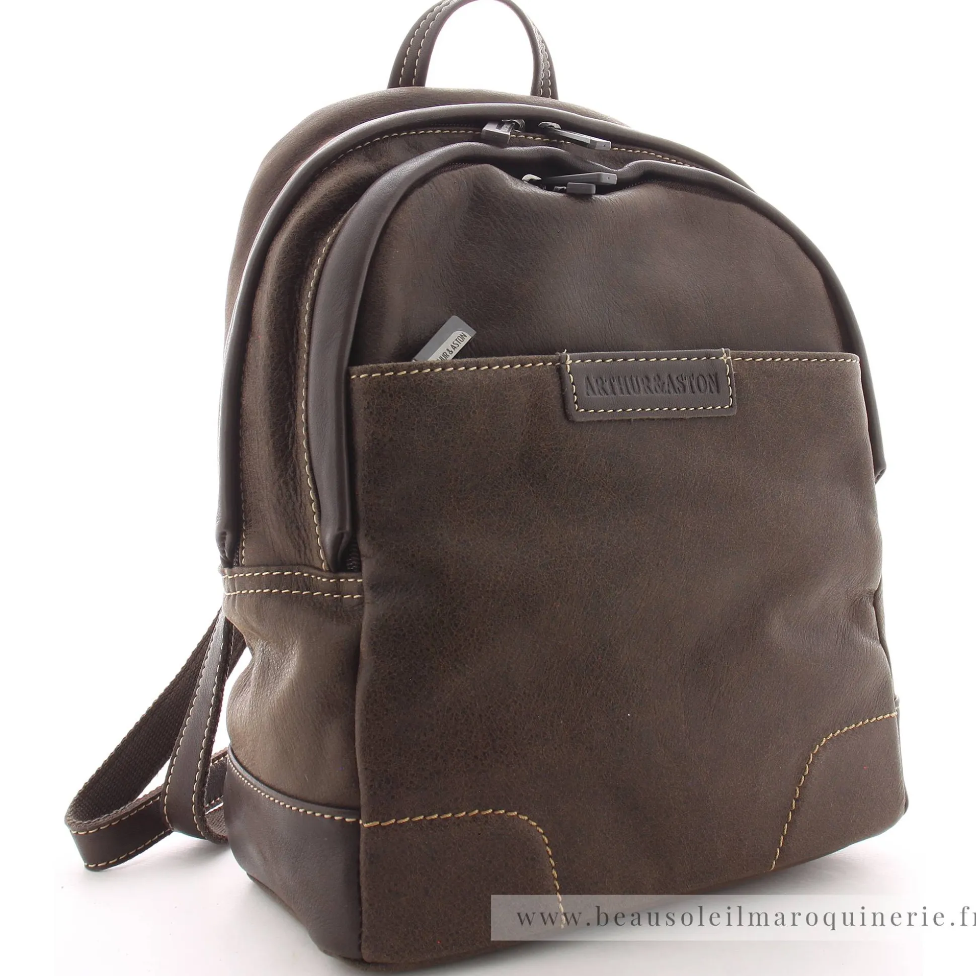 Arthur Aston Petit sac a dos double homme Marco en cuir*Homme Sacs À Dos