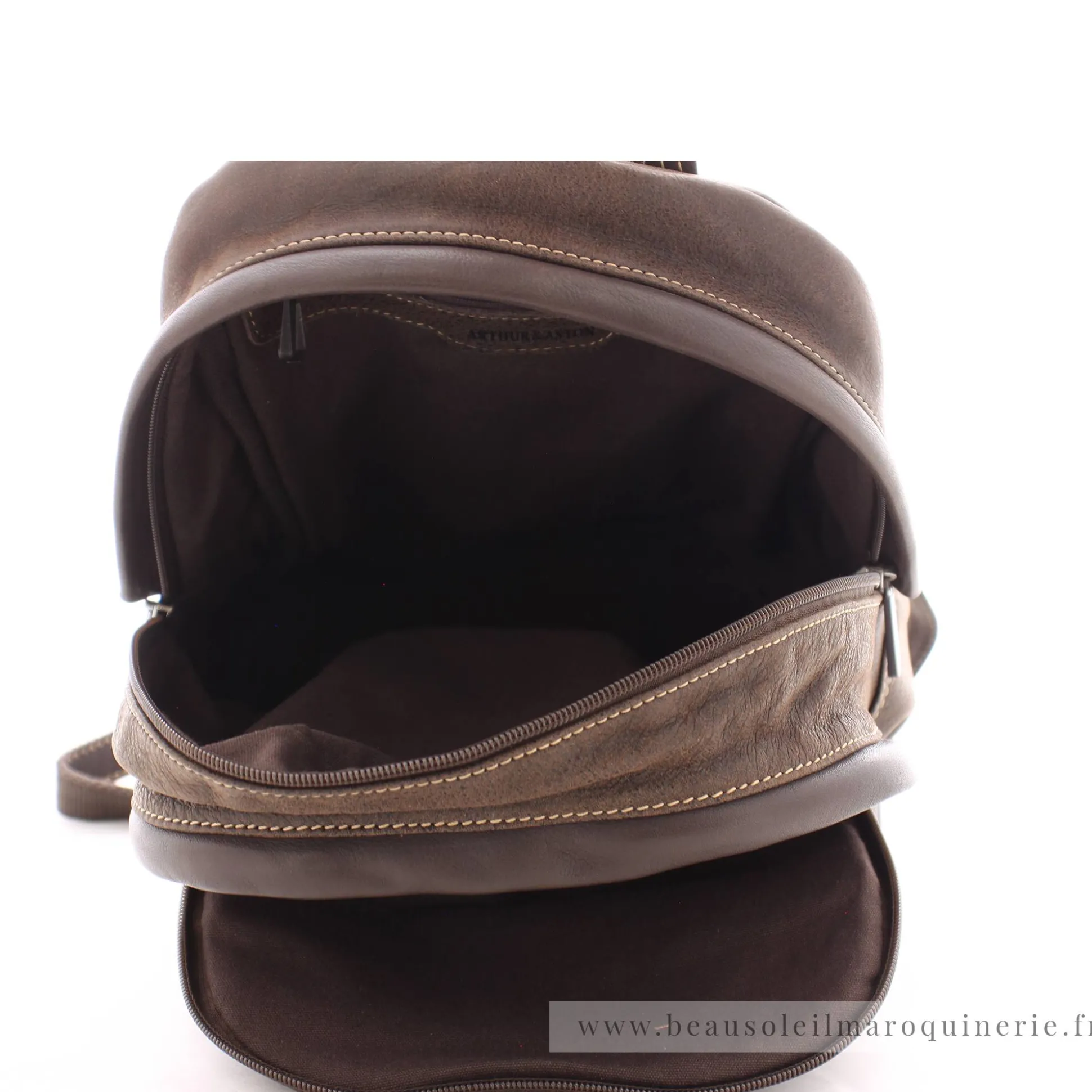 Arthur Aston Petit sac a dos double homme Marco en cuir*Homme Sacs À Dos