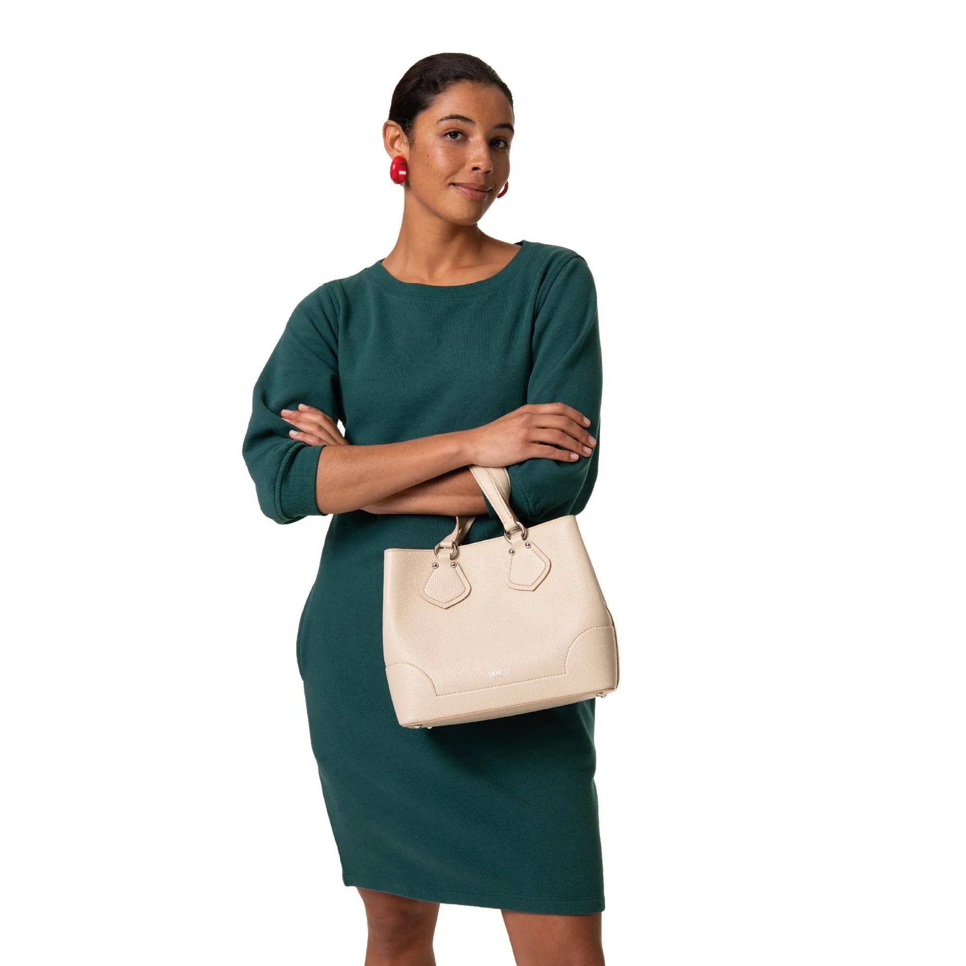Lancel Petit sac a main Neo Izy S en cuir graine*Femme Sacs À Main