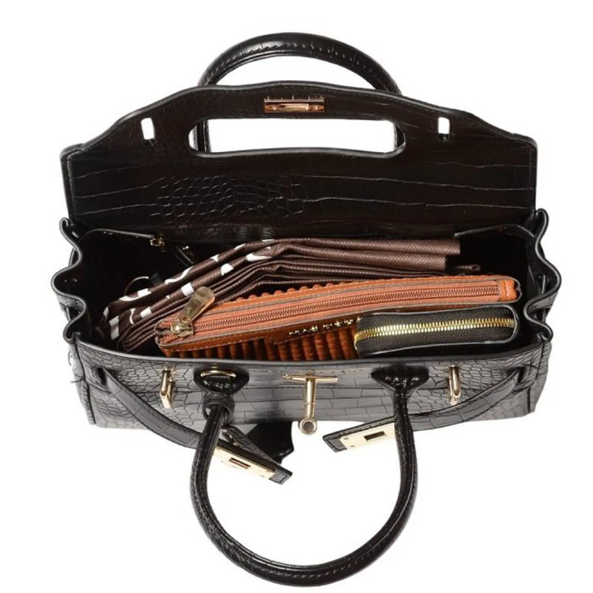 Mac Douglas Petit sac a main Pyla Meryl facon croco XXS*Femme Sacs À Main