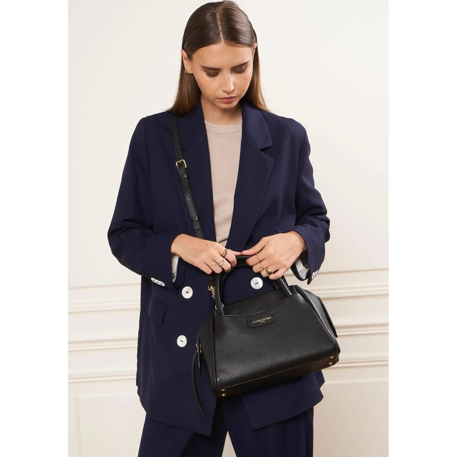 Lancaster Petit Sac a main zippe Dune*Femme Sacs Bandoulière|Sacs À Main
