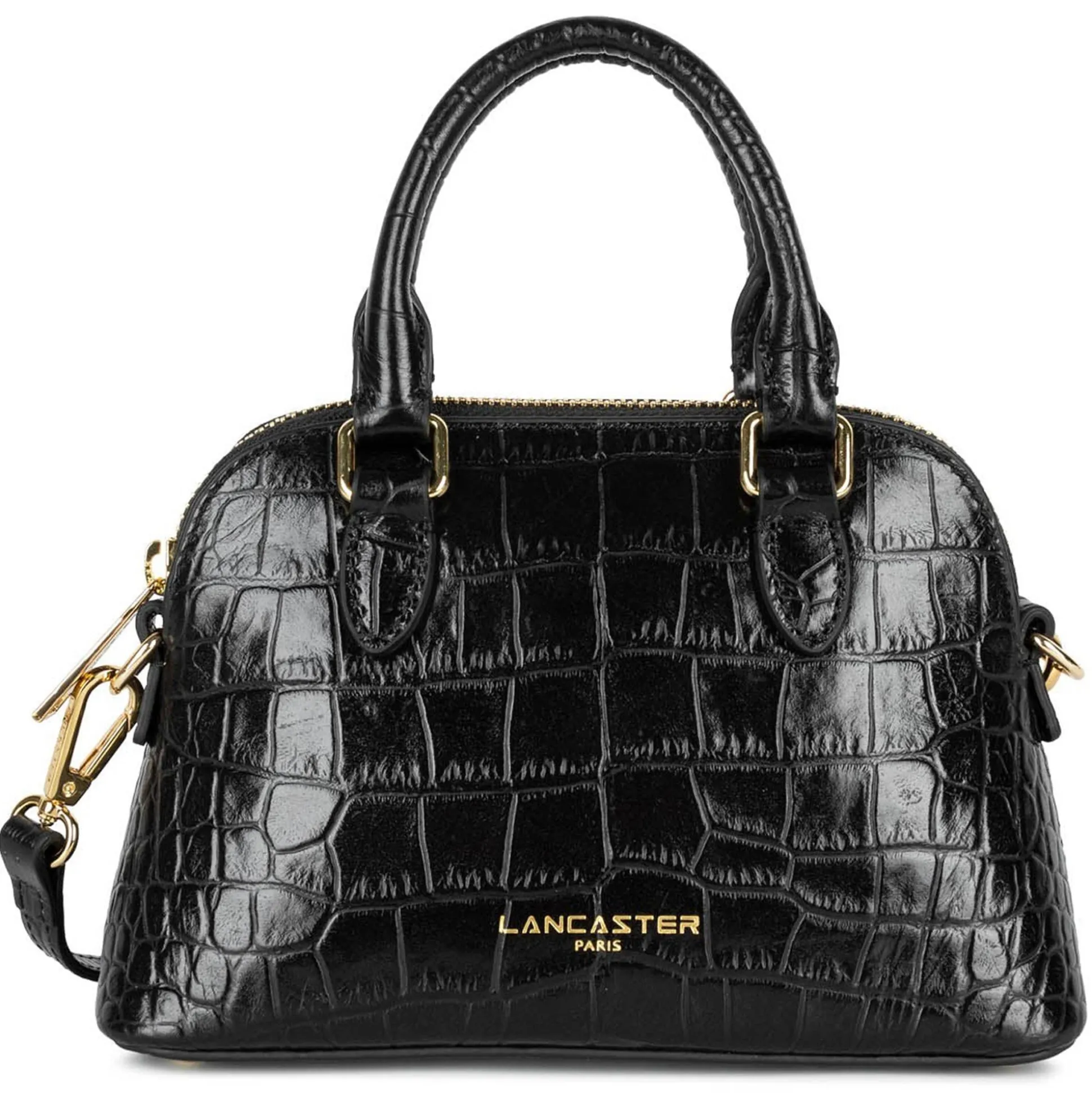 Lancaster Petit sac demi lune effet croco S Exo*Femme Sacs À Main