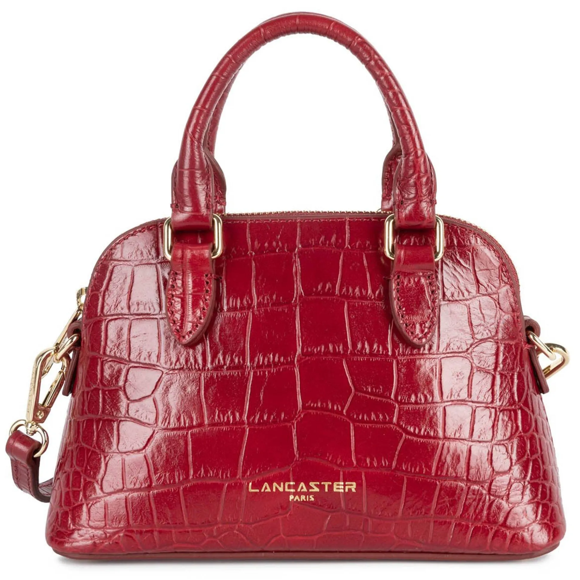 Lancaster Petit sac demi lune effet croco S Exo*Femme Sacs À Main
