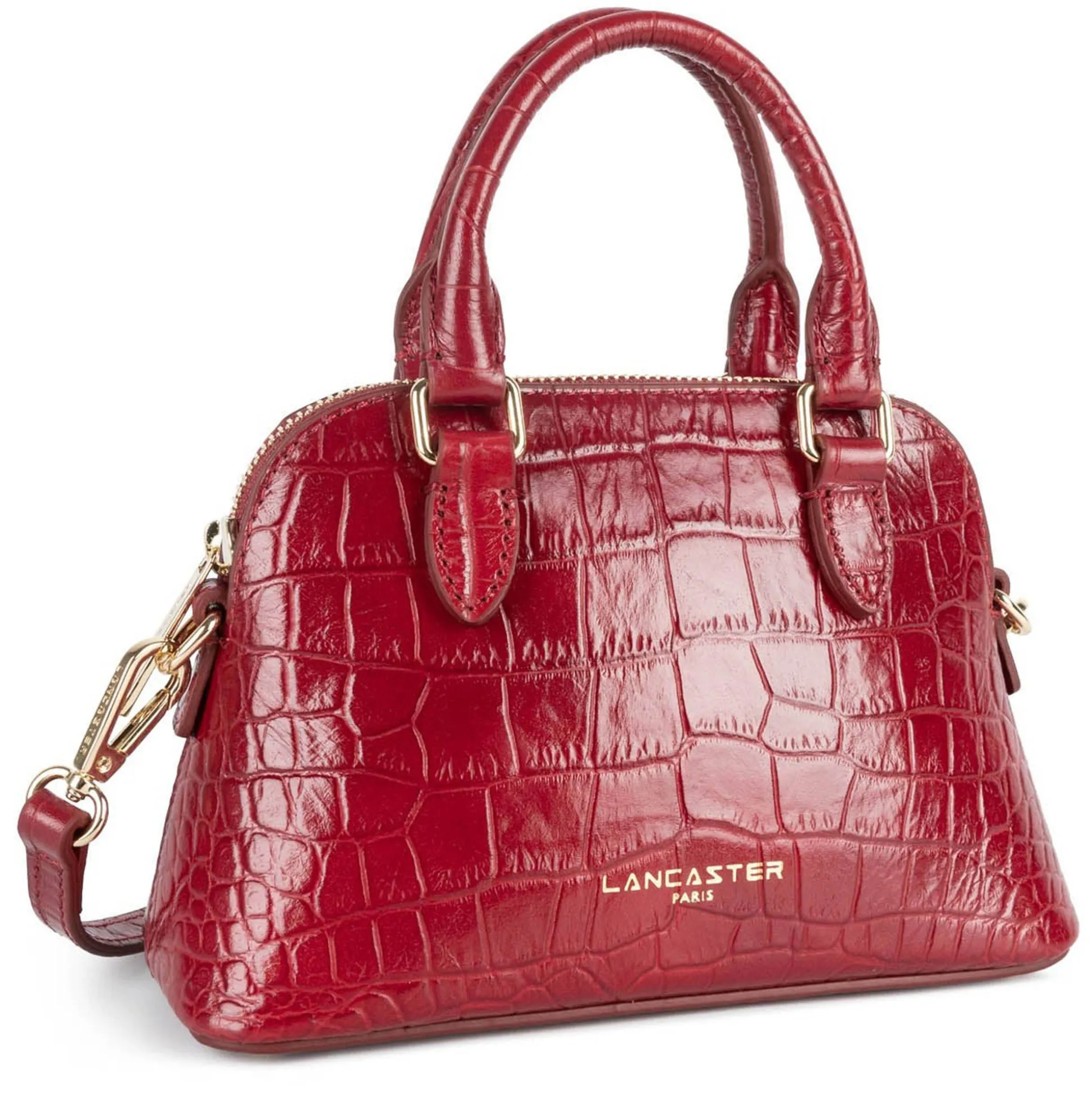 Lancaster Petit sac demi lune effet croco S Exo*Femme Sacs À Main